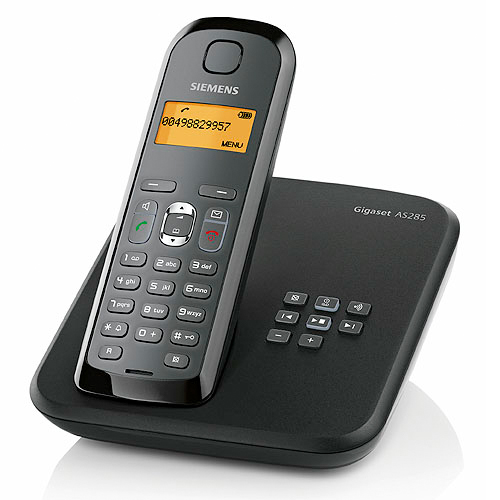 טלפון אלחוטי DECT +דיבורית ומשיבון SIEMENS AS285
