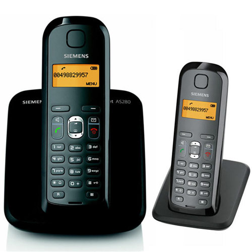 מערכת אלחוטית DECT +שלוחה SIEMENS AS280 DOU