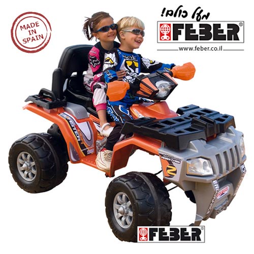 טרקטורון ענק ממונע 4X4 "מגה בלסטר" 12 וולט FEBER