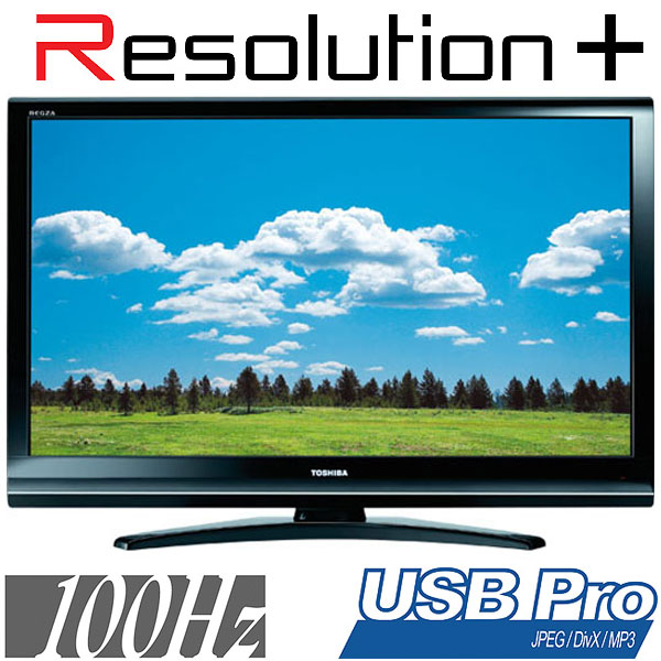 טלוויזיה 37 אינץ' FHD LCD ריענון TOSHIBA 100Hz