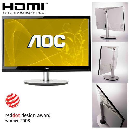 מסך מחשב ''24 ברזולוצייה Full HD דגם: AOC 2434PW