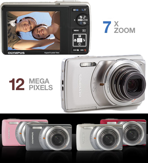 מצלמה דיגיטלית 12 מגה OLYMPUS STYLUS 7010+מתנה