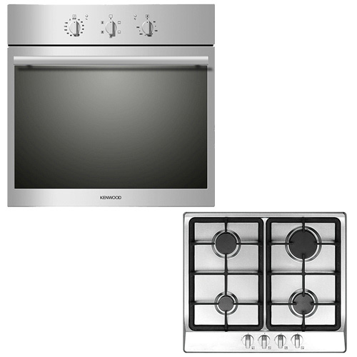 סט למטבח תנור אפיה בנוי + כיריים נירוסטה KENWOOD