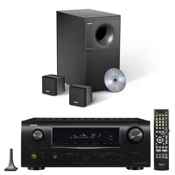 סט רסיבר 5.1 ער' ורמקולים 2.1 ער' Denon / Bose