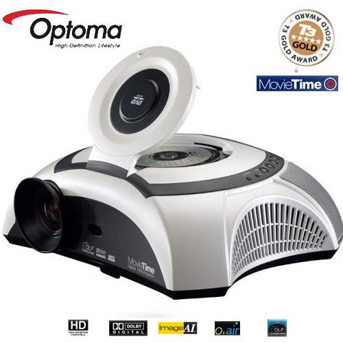 מקרן נייד לקולנוע ביתי משולב DVD מובנה OPTOMA