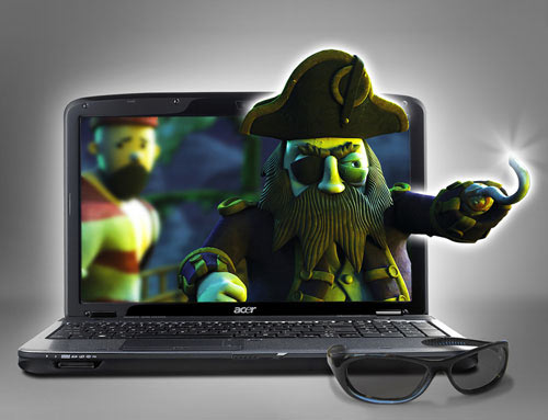 מחשב נייד עם מסך תלת מימד ACER AS5738DZG T4300