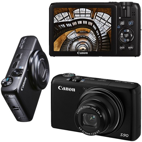 מצלמה דיגיטלית 10 מגה Canon PowerShot S90+מתנה