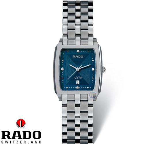 שעון שוויצרי לגבר בשיבוץ 4 יהלומים ותאריכון RADO