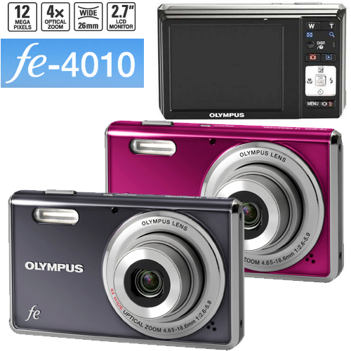 מצלמה דיגיטלית 12 מגה זום OLYMPUS FE4010 X4+תיק