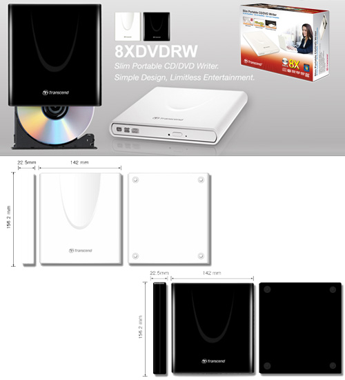 צורב חיצוני Dual Layer נייד Transcend