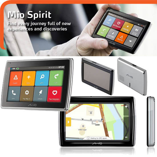 מערכת ניווט "4.7 כולל Bluetooth דגם: Spirit S555