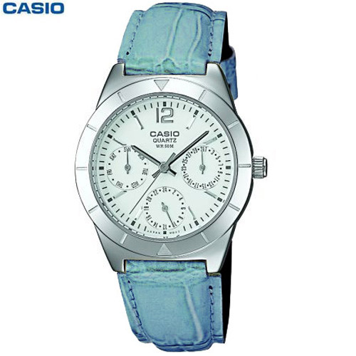 שעון רצועת עור סטייל כרונו לאישה CASIO