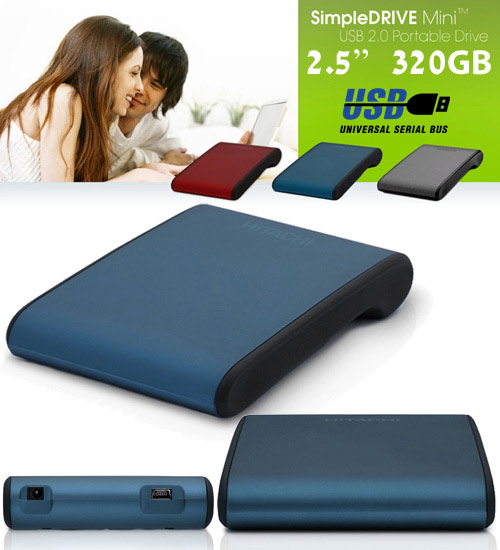 דיסק קשיח חיצוני  "2.5 HITACHI  320GB