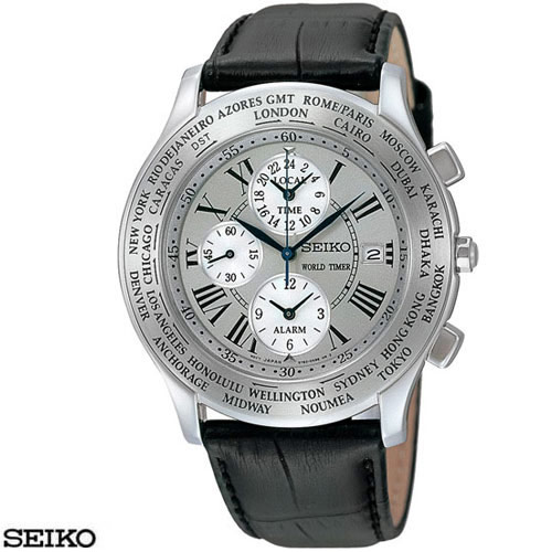 שעון יוקרה כרונוגרף בעיצוב קלאסי לגבר SEIKO