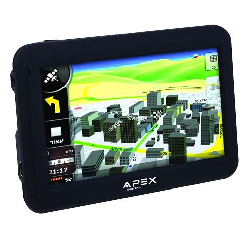 מכשיר ניווט GPS מסך ''4.3 ותכנת IGO7 תוצרת APEX