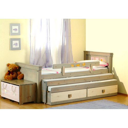 מיטת ילדים משולשת מעץ אורן מלא GLAMER DESIGN
