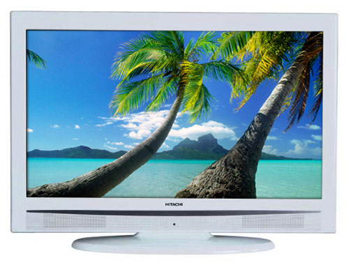 טלוויזיה "32 LCD בגימור לבן HITACHI דגם 32L-V03A
