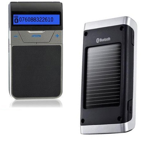 דיבורית Bluetooth סולארית נטענת לרכב עם צג