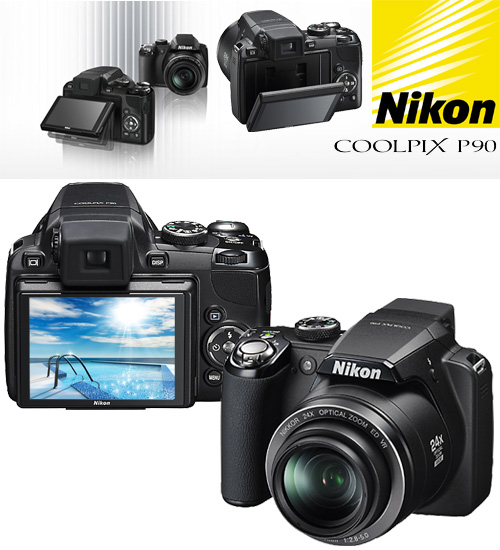 מצלמה דיגיטלית 12 מגה זום Nikon P90 X24 מחודשת