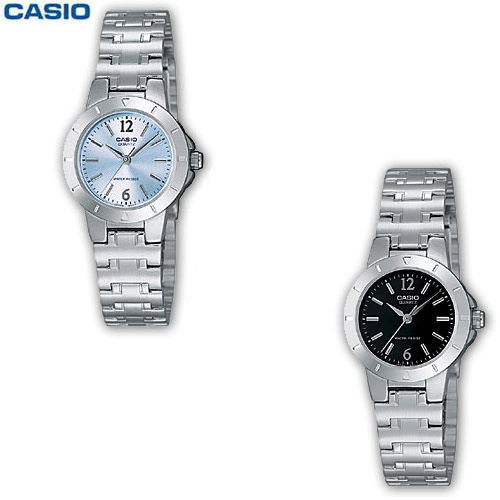 שעון אנלוגי עשוי פלדה לאישה CASIO