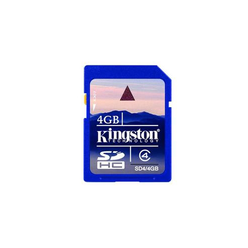 כרטיס זיכרון SDHC למצלמות  KINGSTON 4GB