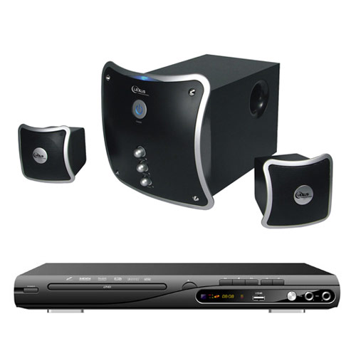סט לקולנוע ביתי כולל רמקולים 2.1 ו DVD תומך HDMI