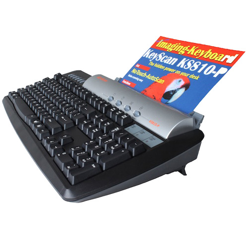 מקלדת עם סורק מובנה בחיבור KeyScen Usb