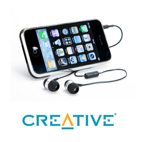 אוזניות עם מיקרופון מובנה עבור  CREATIVE IPHONE