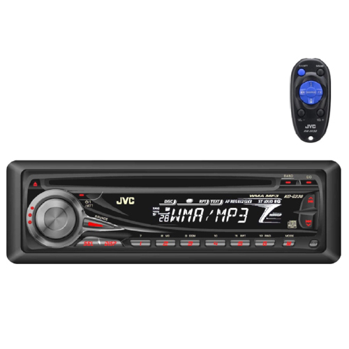 רדיו דיסק לרכב MP3 בעל הספק אדיר ושלט רחוק JVC