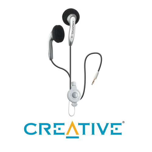אוזניות כפתור דגם EP-185 עבור נגני CREATIVE MP3