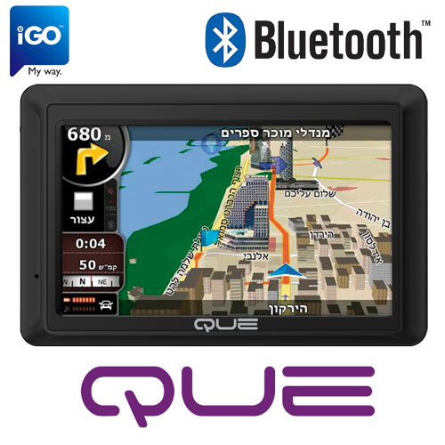 מכשיר ניווט "4.3 עם iGO8 תקשורת BT דגם QUE NQ430
