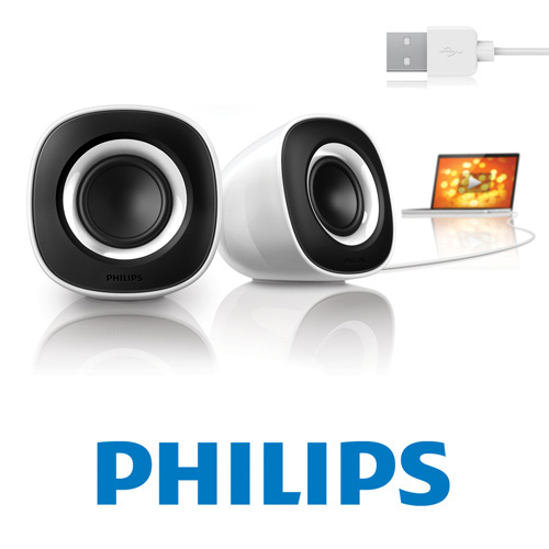 סט רמקולים 2.0 ניידים ומעוצבים PHILIPS