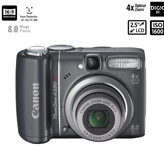 מצלמה דיגיטלית 8 מגה Canon A590IS - עודפים