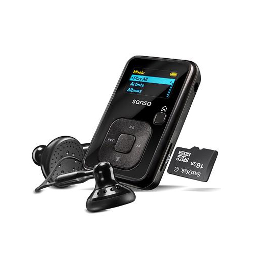 נגן MP3 בנפח 2GB + חריץ הרחבה מסדרתSAN DISK - Sa