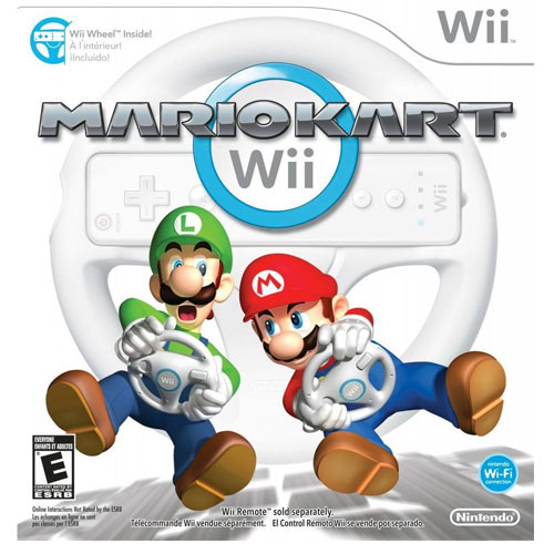 ערכת WII MARIO KART הגה ומשחק מקוריים ל-Wii