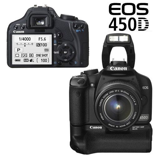 מצלמת רפלקס 12 מגה EOS 450D KIT+שתי עדשות