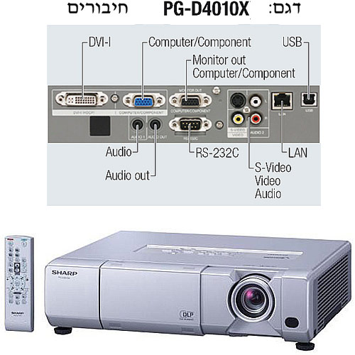 מקרן SHARP 4200ANSI Full HD 1080P דגם:PG-D4010X