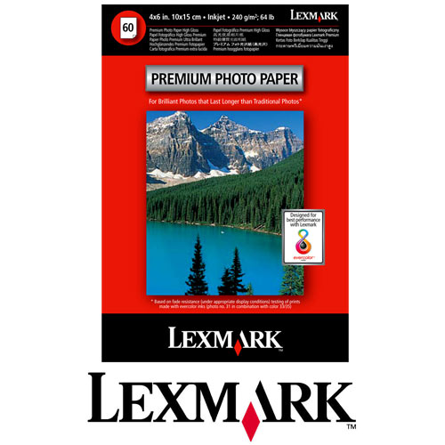 נייר פוטו משובח (60 דפים) דגם: LEXMARK 10X15