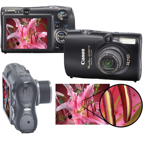 מצלמה דיגיטלית 14.7 מגה Canon SD 990 IS מחודשת