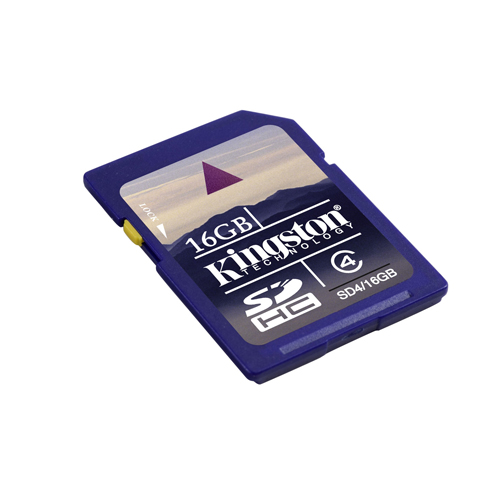 כרטיס זיכרון SD HC בנפח 16GB ענק מהיר KINGSTON