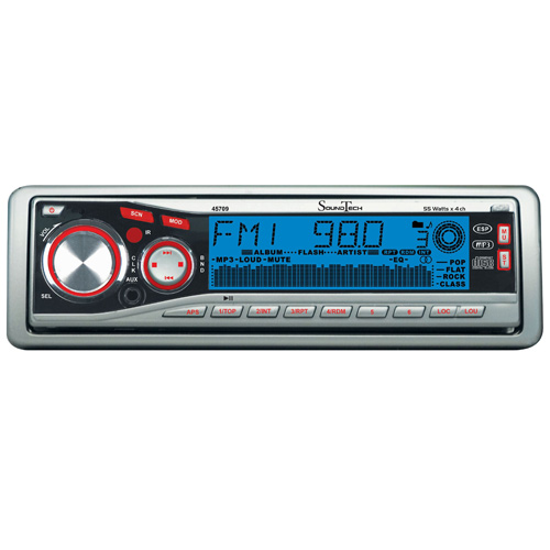 רדיו דיסק CD/MP3 פנל נופל נשלף כולל AUX + שלט -