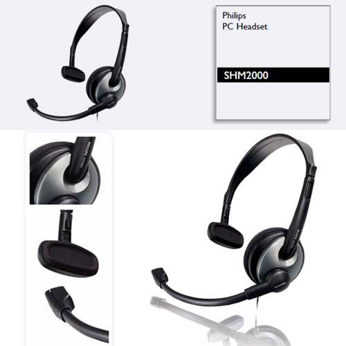 אוזניית מולטימדיה עם מיקרופון Philips ד:SHM2000