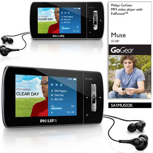 נגן MP4 בנפח 32GB רדיו FM סוללה נטענת Philips