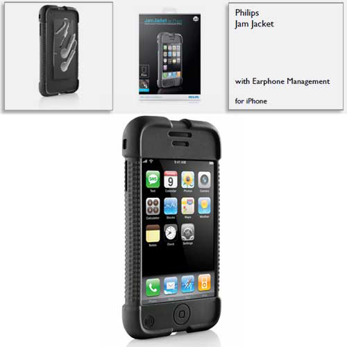חיפוי מעוצב ל iPhone עם תפס לאוזניות Philips