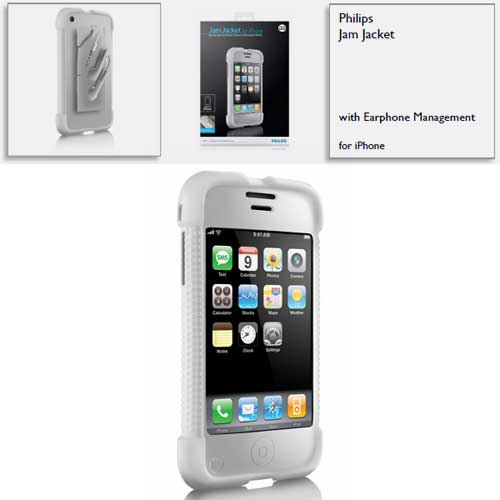חיפוי מעוצב שקוף ל iPhone תפס לאוזניות Philips