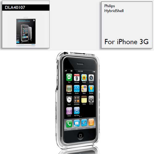 כיסוי קשיח מעוצב שקוף ל - Philips iPhone
