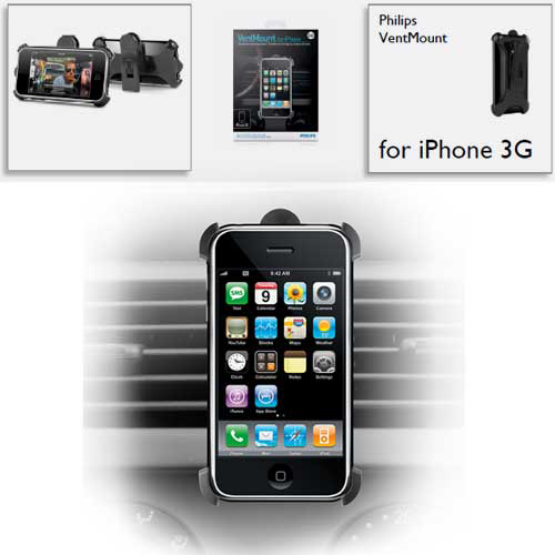 מתלה מיוחד לרכב ל iPhone (לפתחי האוורור) Philips