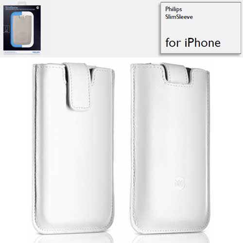נרתיק כיס מעוצב עור לבן ל Philips iPhone