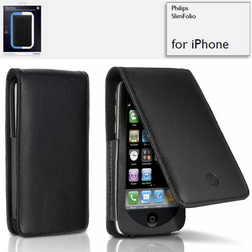 נרתיק עור איכותי בצבע שחור ל- iPhone חיפוי עליון