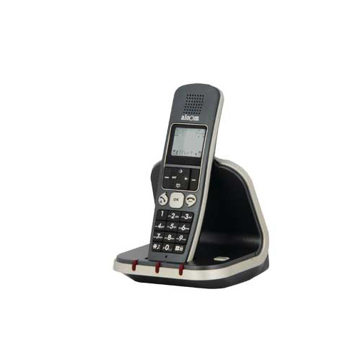 טלפון אלחוטי Dect בעברית+דיבורית Alcom